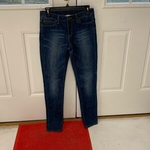 Witchery denim jeans distressed mid rise size 10 tapered leg